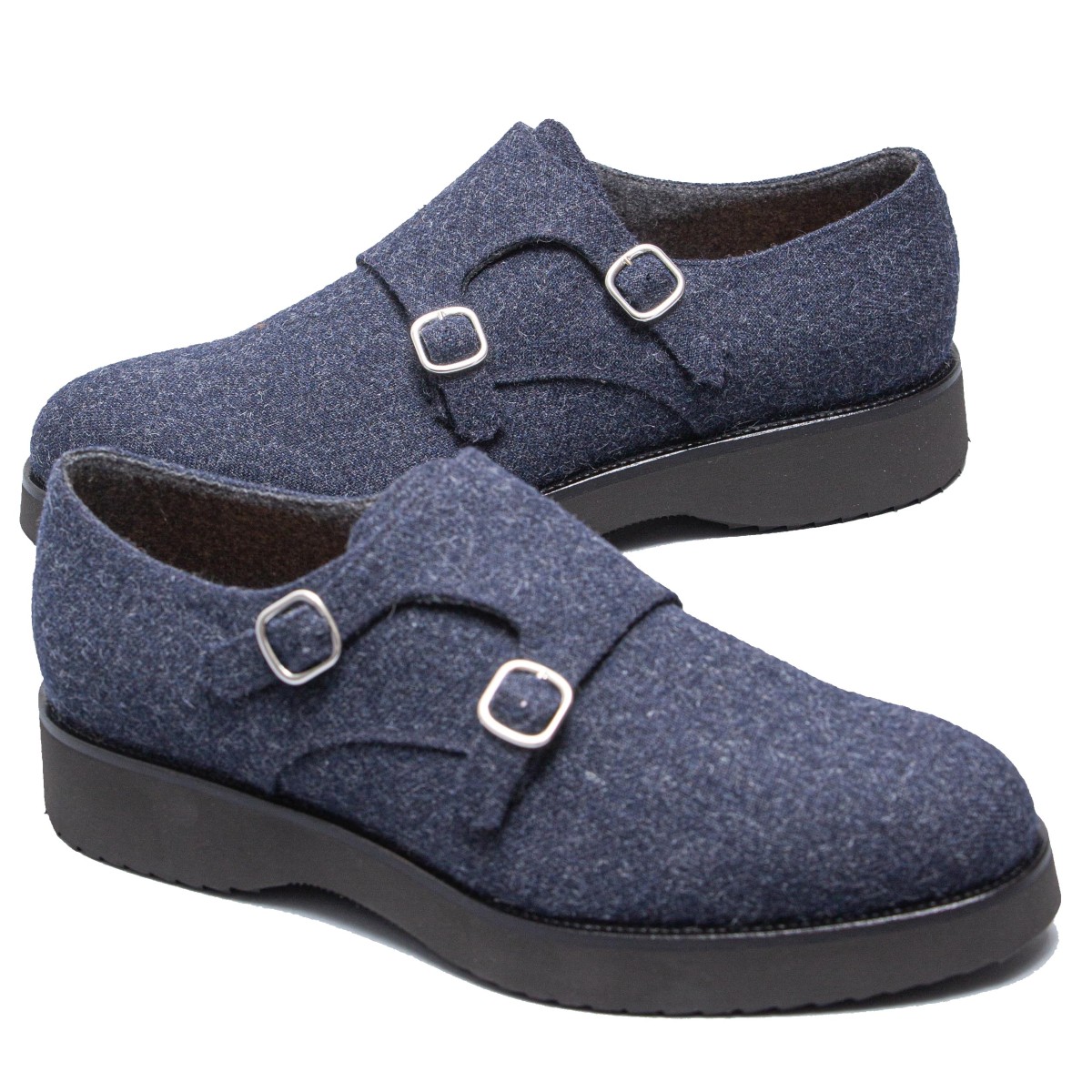 Double Monk loafers - ΜΠΛΕ
