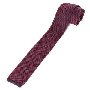  Knitted tie  - BROWN