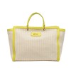 Τσάντα Raffia Effect - LIME