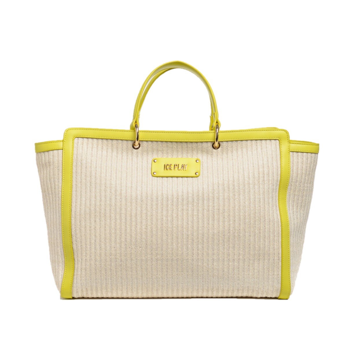 Τσάντα Raffia Effect - LIME