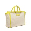 Τσάντα Raffia Effect - LIME