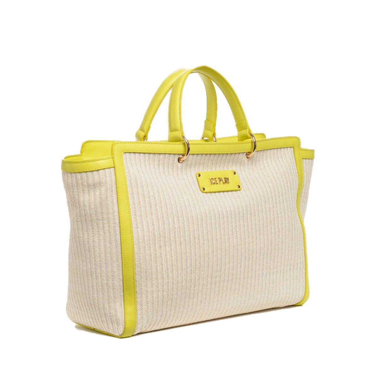 Τσάντα Raffia Effect - LIME