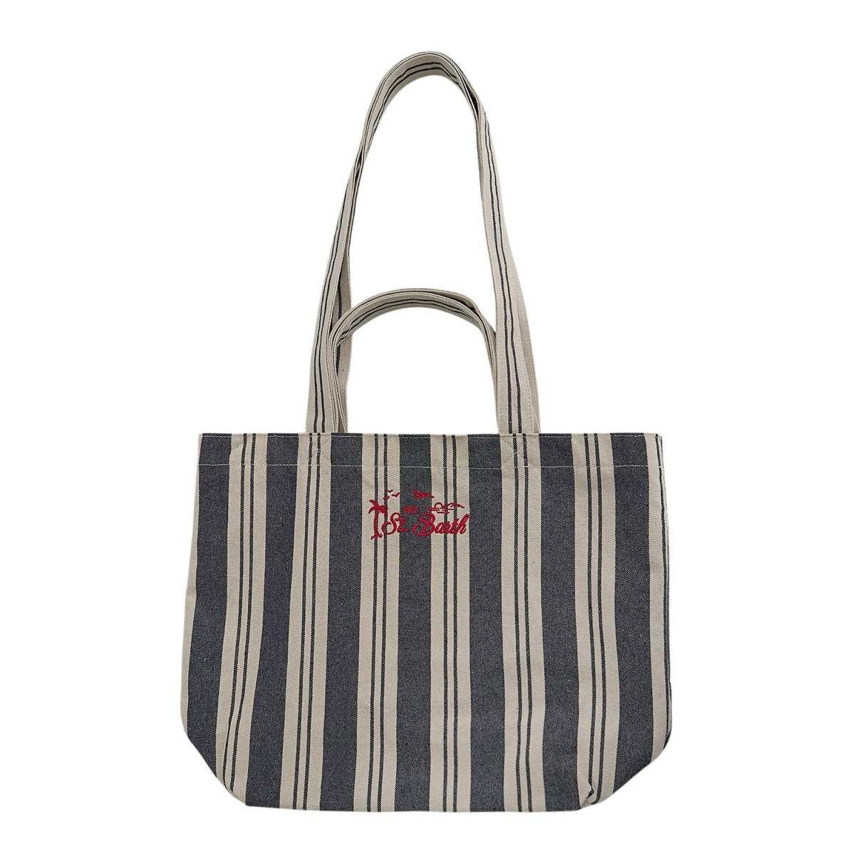 Tote Bag Ριγέ - ΜΠΛΕ