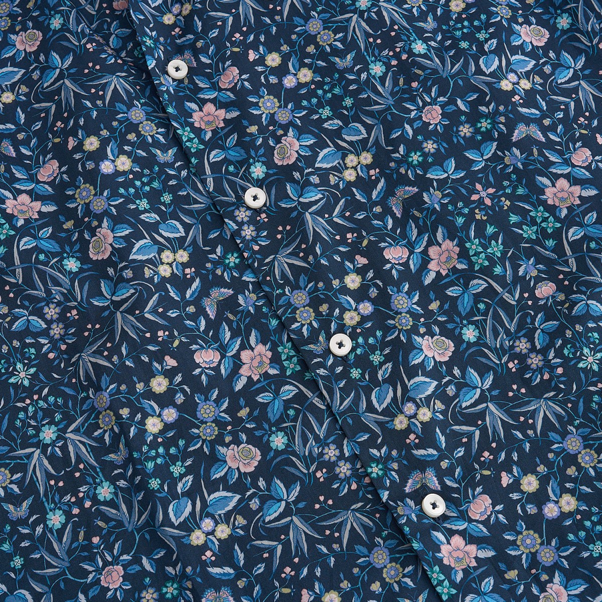 Πουκάμισo Floral - ΜΠΛΕ