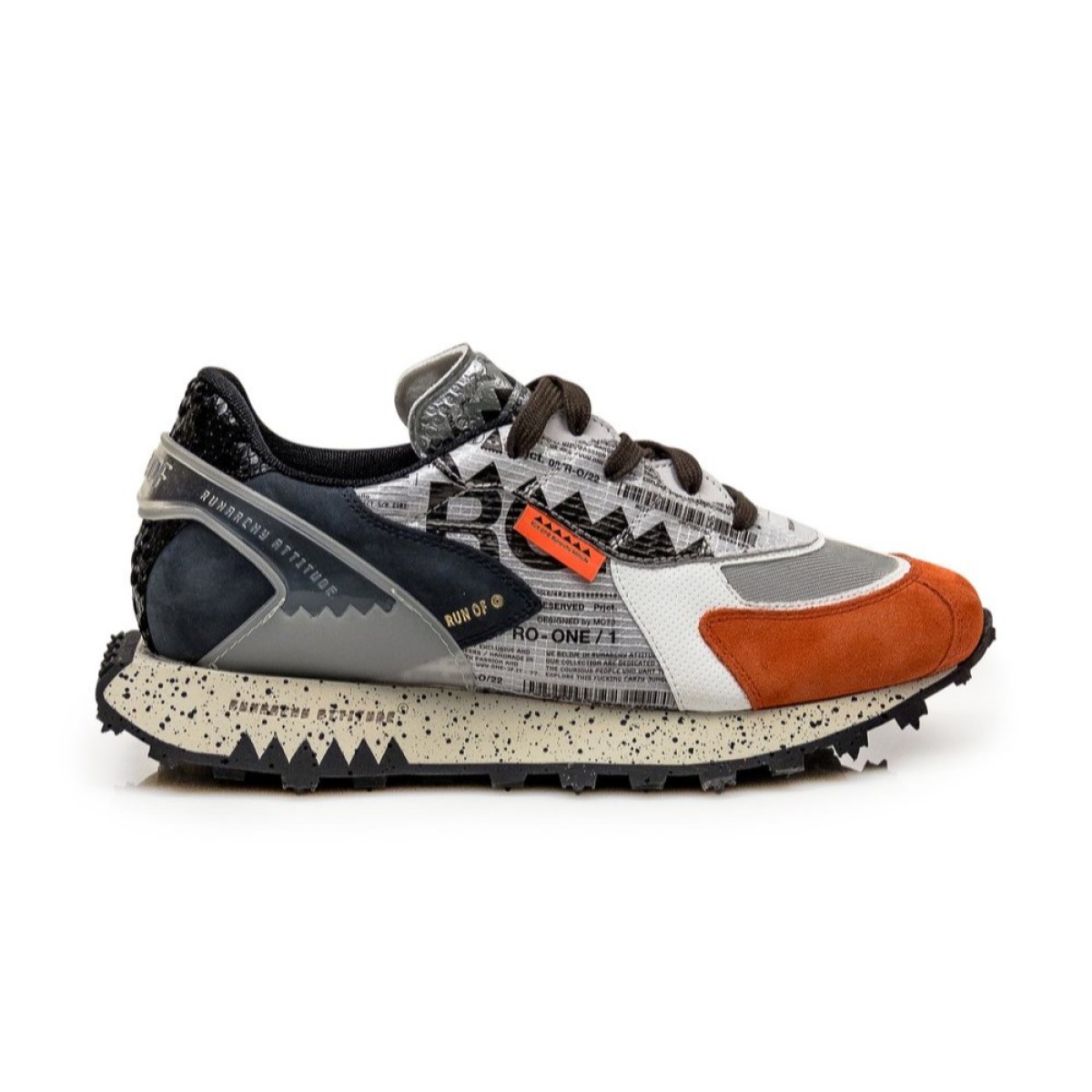 Sneakers RO1 HYPE M - ΜΑΥΡΟ ΠΟΡΤΟΚΑΛΙ